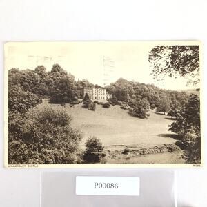 Vintage 1951 Postcard Willersley Castle Derbyshire England UK Photo B&W
